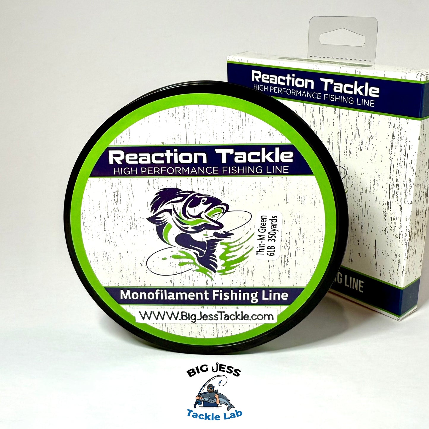 Reaction Tackle High Vis Green Monofilament Fishing Line 350-yard Spools