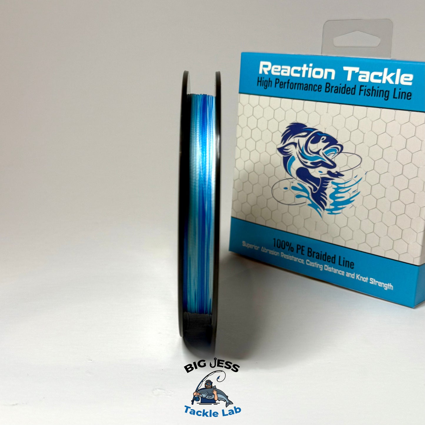 Reaction Tackle Braided Fishing Line 500 Yard Spool - Blue Camo